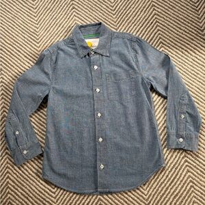 NWOT Mini Boden Boys’ Casual Blue Button Down Shirt